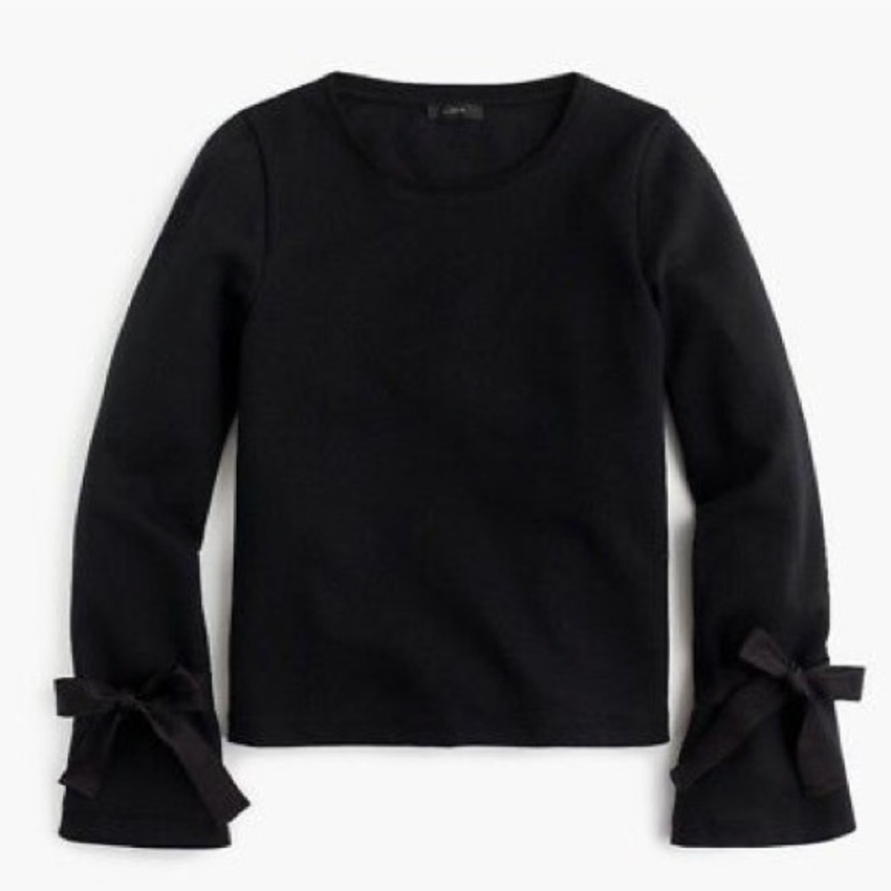 J. Crew Fluted Sleeve Ribbon Top